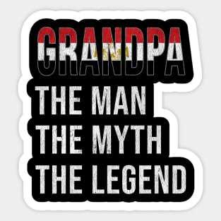 Grand Father Egyptian Grandpa The Man The Myth The Legend - Gift for Egyptian Dad With Roots From  Egypt Sticker